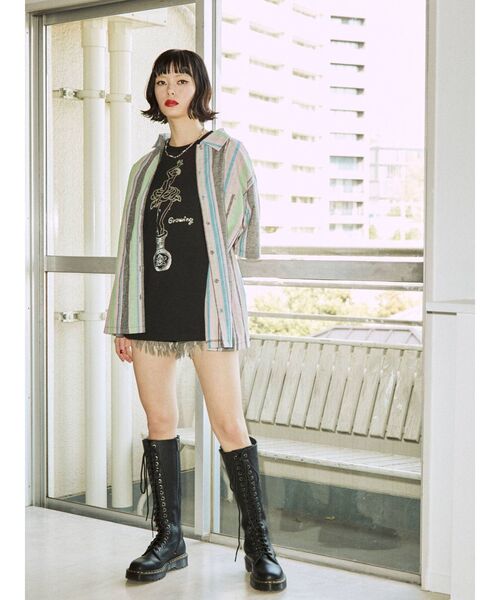 jouetie（ジュエティ）の「たなかみさき BIG Tシャツ【コラボ】（Tシャツ/カットソー・レディース・ブラック/オフホワイト/ピンク・MEDIUM）」の11枚目の写真