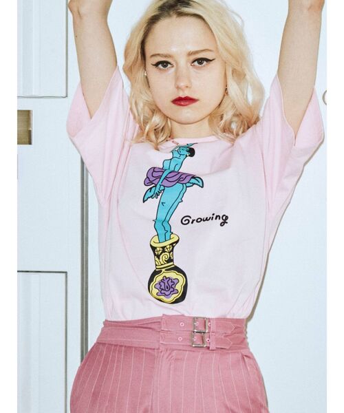 jouetie（ジュエティ）の「たなかみさき BIG Tシャツ【コラボ】（Tシャツ/カットソー・レディース・ブラック/オフホワイト/ピンク・MEDIUM）」の12枚目の写真