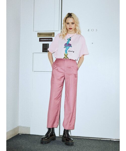 jouetie（ジュエティ）の「たなかみさき BIG Tシャツ【コラボ】（Tシャツ/カットソー・レディース・ブラック/オフホワイト/ピンク・MEDIUM）」の15枚目の写真