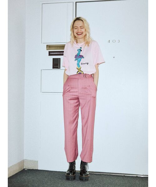 jouetie（ジュエティ）の「たなかみさき BIG Tシャツ【コラボ】（Tシャツ/カットソー・レディース・ブラック/オフホワイト/ピンク・MEDIUM）」の16枚目の写真