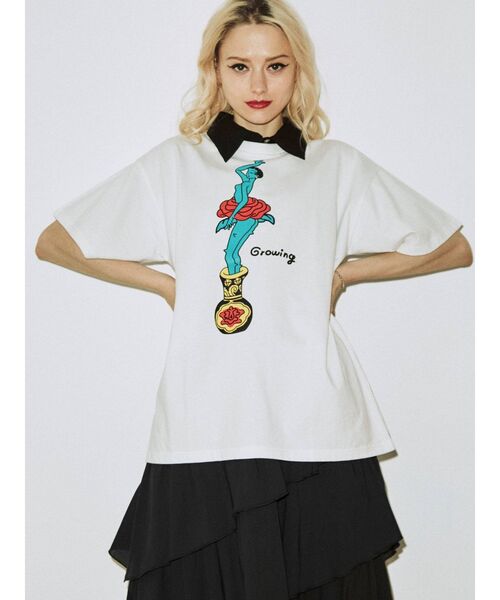 jouetie（ジュエティ）の「たなかみさき BIG Tシャツ【コラボ】（Tシャツ/カットソー・レディース・ブラック/オフホワイト/ピンク・MEDIUM）」の17枚目の写真