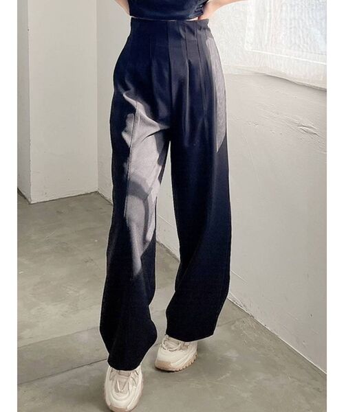 RESEXXY（リゼクシー）の「コルセットデザインワイドパンツ【セットアップ着用可能】（その他パンツ・レディース・ベージュ/ブラック/ブルー・FREE）」の2枚目の写真