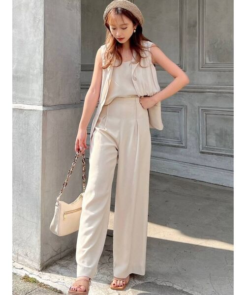 RESEXXY（リゼクシー）の「コルセットデザインワイドパンツ【セットアップ着用可能】（その他パンツ・レディース・ベージュ/ブラック/ブルー・FREE）」の5枚目の写真