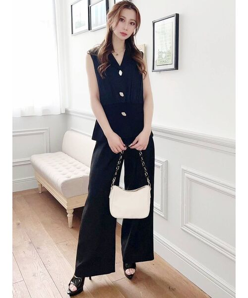 RESEXXY（リゼクシー）の「コルセットデザインワイドパンツ【セットアップ着用可能】（その他パンツ・レディース・ベージュ/ブラック/ブルー・FREE）」の12枚目の写真