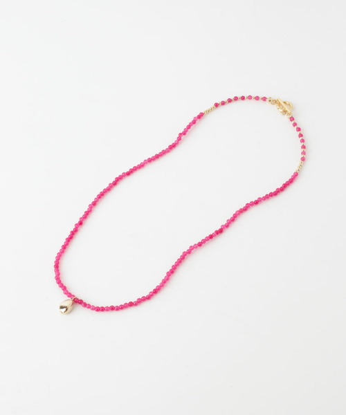 F by ROSSO(エフバイロッソ)の「F by ROSSO アゲートネックレス(ネックレス・レディース・ピンク・-)」の4枚目の写真