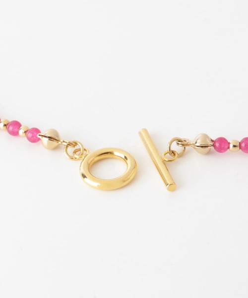 F by ROSSO(エフバイロッソ)の「F by ROSSO アゲートネックレス(ネックレス・レディース・ピンク・-)」の7枚目の写真