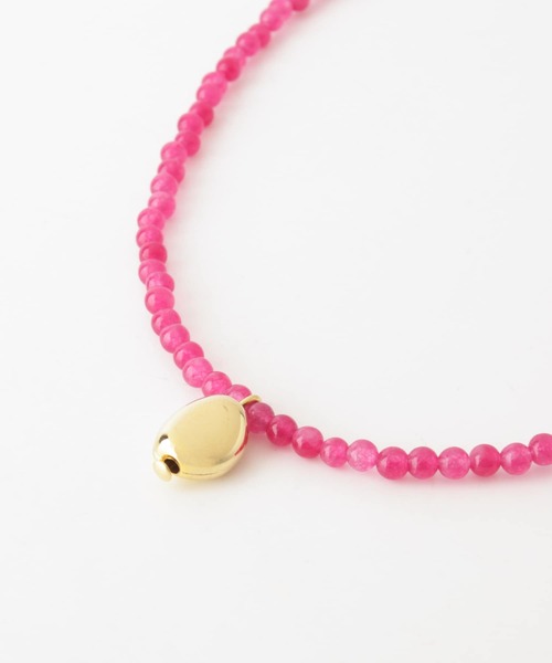 F by ROSSO(エフバイロッソ)の「F by ROSSO アゲートネックレス(ネックレス・レディース・ピンク・-)」の6枚目の写真