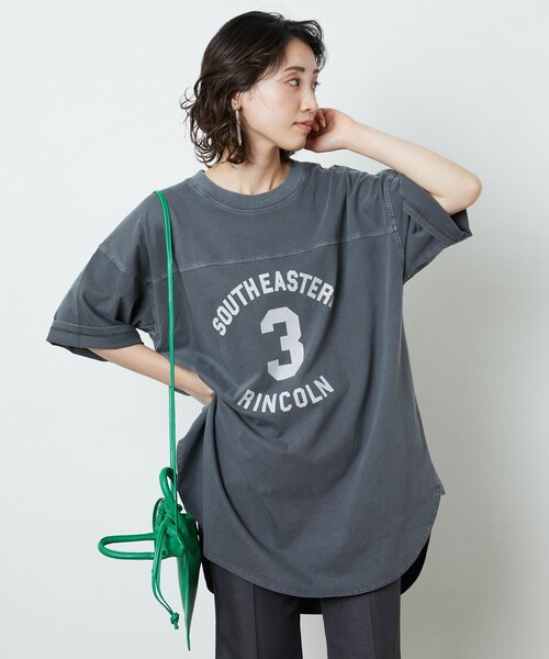 FREAK'S STORE（フリークスストア）の「【WEB限定】PENNEYS×FREAK'S STORE/ペニーズ　PENNEYS別注フットボールTシャツ（Tシャツ/カットソー・レディース・ブラック/オフホワイト/ラベンダー/グレー/オレンジ・ﾌﾘ-）」の3枚目の写真