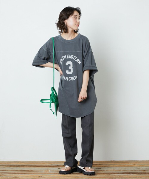 FREAK'S STORE（フリークスストア）の「【WEB限定】PENNEYS×FREAK'S STORE/ペニーズ　PENNEYS別注フットボールTシャツ（Tシャツ/カットソー・レディース・ブラック/オフホワイト/ラベンダー/グレー/オレンジ・ﾌﾘ-）」の11枚目の写真