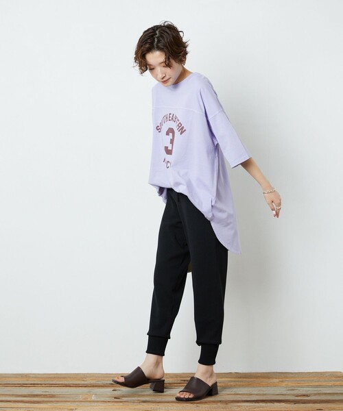 FREAK'S STORE（フリークスストア）の「【WEB限定】PENNEYS×FREAK'S STORE/ペニーズ　PENNEYS別注フットボールTシャツ（Tシャツ/カットソー・レディース・ブラック/オフホワイト/ラベンダー/グレー/オレンジ・ﾌﾘ-）」の22枚目の写真