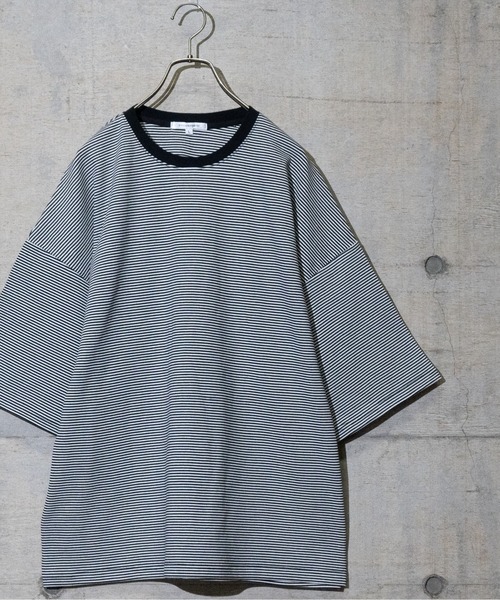 JOHN'S CLOSET(ジョンズクローゼット)の「【13】マイクロボーダーポンチBIGTシャツ(Tシャツ/カットソー・メンズ・ブラック/ブラック系その他/グリーン系その他/チャコールグレー・LARGE/MEDIUM)」の2枚目の写真
