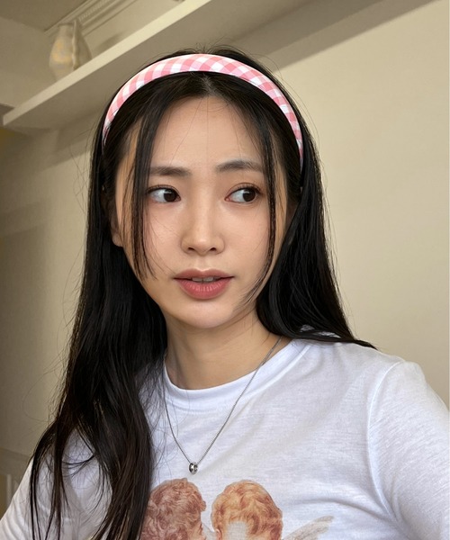 by muni:r(バイ ムニール)の「ハイティーンチェックヘアバンド(カチューシャ・レディース・ブラック/ピンク/ブルー・FREE)」の15枚目の写真