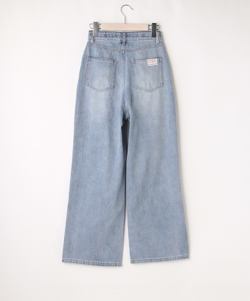 LOVETOXIC(ラブトキシック)の「デニムストレートパンツ(デニムパンツ・キッズ・ライトブルー/ブルー・S/SS/M/L)」の3枚目の写真