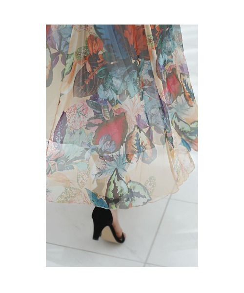 Sawa a la mode(サワアラモード)の「花とボタニカルのシフォンフレアスカート(スカート・レディース・その他・FREE)」の22枚目の写真