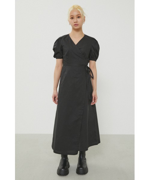 LAGUA GEM（ラグアジェム）の「CACHE COEUR LONG OP　カシュクールロングワンピース（ワンピース・レディース・ブラック/オレンジ/グリーン・FREE）」の4枚目の写真