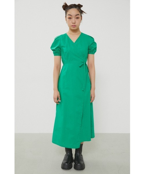 LAGUA GEM（ラグアジェム）の「CACHE COEUR LONG OP　カシュクールロングワンピース（ワンピース・レディース・ブラック/オレンジ/グリーン・FREE）」の5枚目の写真