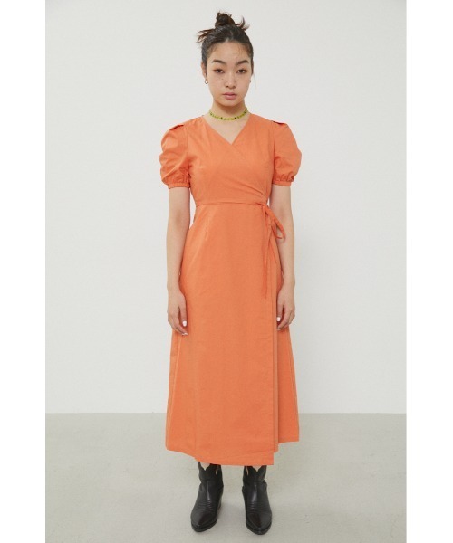 LAGUA GEM（ラグアジェム）の「CACHE COEUR LONG OP　カシュクールロングワンピース（ワンピース・レディース・ブラック/オレンジ/グリーン・FREE）」の6枚目の写真