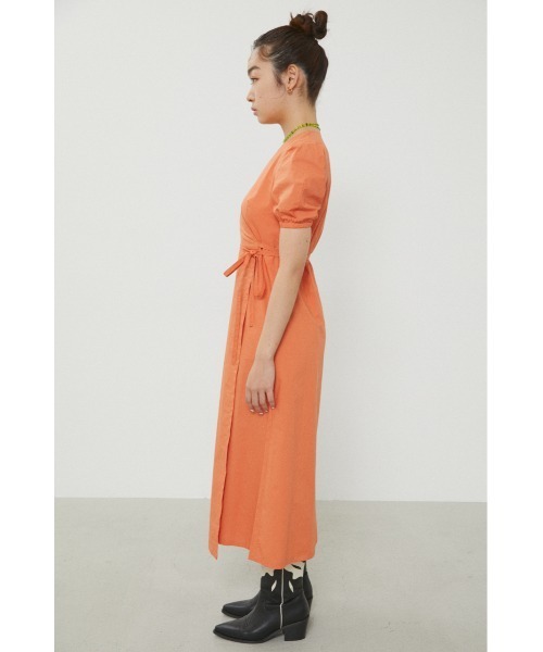 LAGUA GEM（ラグアジェム）の「CACHE COEUR LONG OP　カシュクールロングワンピース（ワンピース・レディース・ブラック/オレンジ/グリーン・FREE）」の7枚目の写真