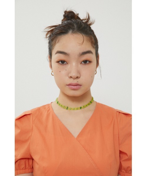 LAGUA GEM（ラグアジェム）の「CACHE COEUR LONG OP　カシュクールロングワンピース（ワンピース・レディース・ブラック/オレンジ/グリーン・FREE）」の9枚目の写真