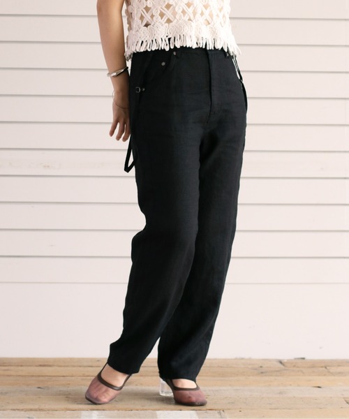 cepo(セポ)の「リネンサスペンダーパンツ(その他パンツ・レディース・ブラック/オフホワイト/オレンジ・S/M)」の3枚目の写真