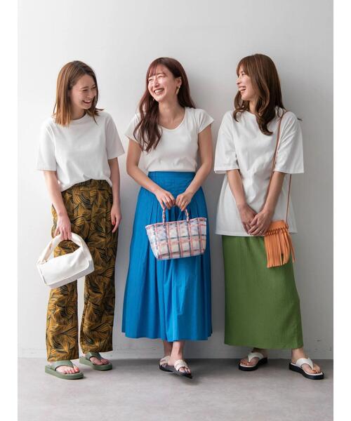 Green Parks(グリーンパークス)の「(ナチュラル)チュニックTシャツ(Tシャツ/カットソー・レディース・ホワイト/ブラック/ピンク/オレンジ・FREE)」の13枚目の写真