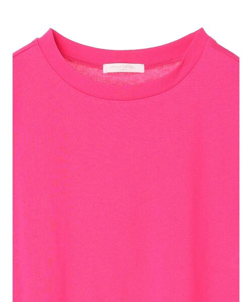 Green Parks(グリーンパークス)の「(ナチュラル)チュニックTシャツ(Tシャツ/カットソー・レディース・ホワイト/ブラック/ピンク/オレンジ・FREE)」の16枚目の写真