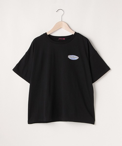 LOVETOXIC(ラブトキシック)の「バックプリントTシャツ(Tシャツ/カットソー・キッズ・グリーン/ブラック/イエロー/オフホワイト・L/SS/M/S)」の3枚目の写真