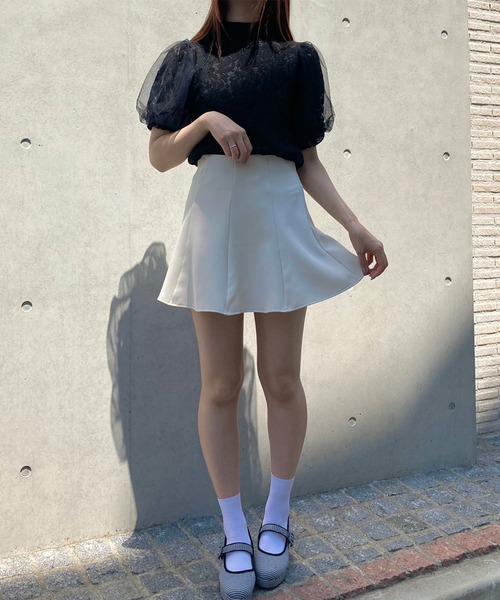 titty&Co. PETIT(ティティアンドコープティ)の「【titty&Co.PETIT】レースチュールバルーンブラウス(シャツ/ブラウス・レディース・ブラック/ホワイト・FREE)」の11枚目の写真