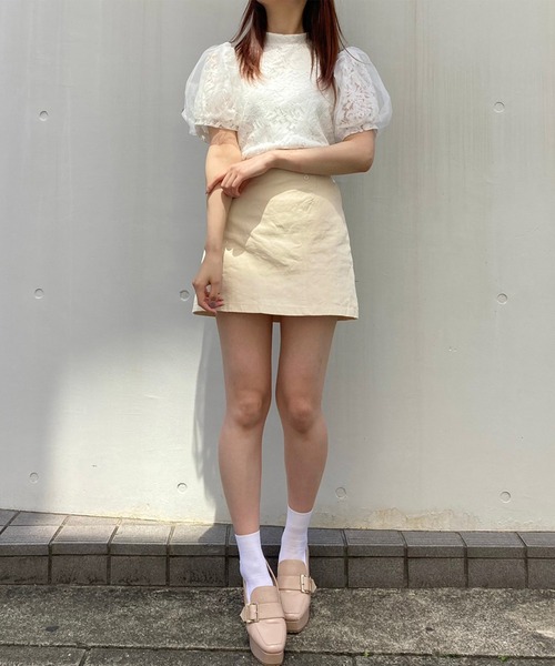 titty&Co. PETIT(ティティアンドコープティ)の「【titty&Co.PETIT】レースチュールバルーンブラウス(シャツ/ブラウス・レディース・ブラック/ホワイト・FREE)」の12枚目の写真