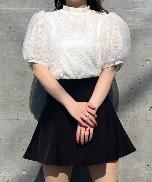 titty&Co. PETIT(ティティアンドコープティ)の「【titty&Co.PETIT】レースチュールバルーンブラウス(シャツ/ブラウス・レディース・ブラック/ホワイト・FREE)」の15枚目の写真