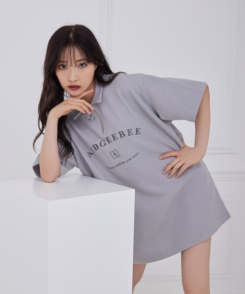 ANDGEEBEE（アンジービー）の「UNISEX ワッフルロゴTシャツ（Tシャツ/カットソー・レディース・グレー/グリーン・MEDIUM）」の19枚目の写真