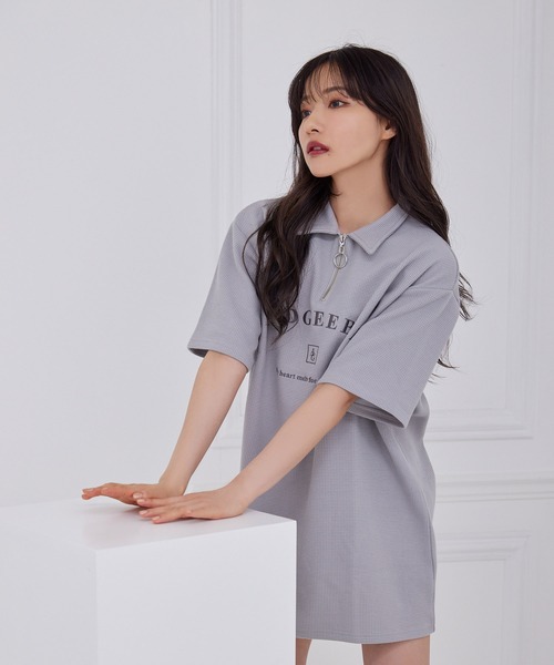 ANDGEEBEE（アンジービー）の「UNISEX ワッフルロゴTシャツ（Tシャツ/カットソー・レディース・グレー/グリーン・MEDIUM）」の21枚目の写真