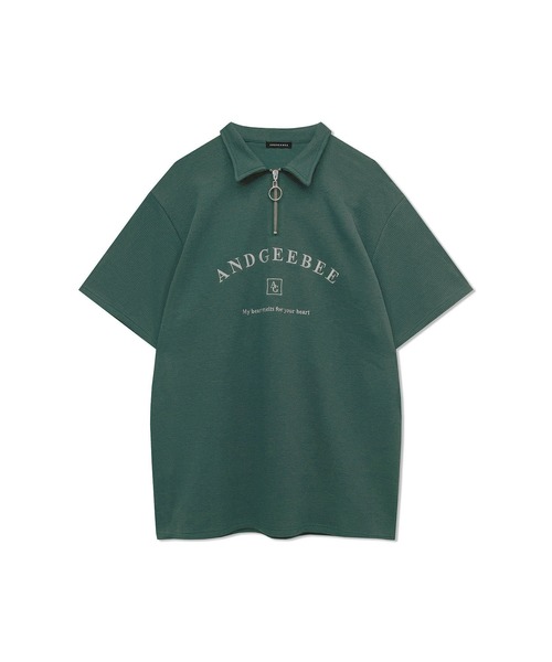 ANDGEEBEE（アンジービー）の「UNISEX ワッフルロゴTシャツ（Tシャツ/カットソー・レディース・グレー/グリーン・MEDIUM）」の14枚目の写真