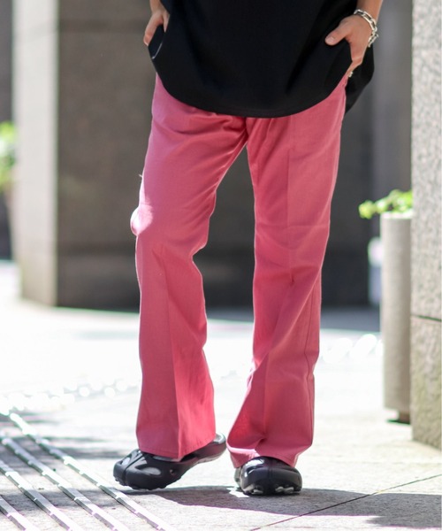 JOINT WORKS(ジョイントワークス)の「JW-MENNASA CHEFLARE パンツ(スラックス・メンズ・ピンク/グリーン・SMALL/MEDIUM/LARGE)」の1枚目の写真