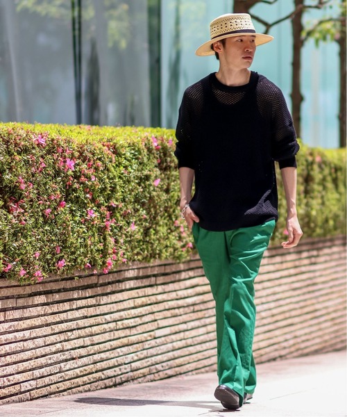 JOINT WORKS(ジョイントワークス)の「JW-MENNASA CHEFLARE パンツ(スラックス・メンズ・ピンク/グリーン・SMALL/MEDIUM/LARGE)」の17枚目の写真