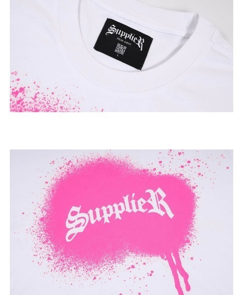 SUPPLIER（サプライヤー）の「【SUPPLIER/サプライヤー】SPRAY PAINT TEE/スプレーペイントT 半袖Tシャツ ロゴT 白Tシャツ 黒Tシャツ プリントTシャツ（Tシャツ/カットソー・メンズ・ブラック/ホワイト・L/XL/M）」の5枚目の写真