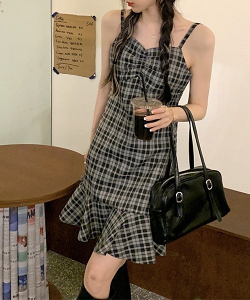 PRADA チェック柄 半袖ミニワンピース 3816a9d51587479f68067b8d3c304d