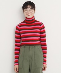 CHILD WOMAN | VICTORIA ボーダー細リブタートル(ニット/セーター)