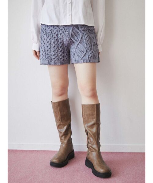 merry jenny（メリージェニー）の「ミックスケーブルニットショートパンツ（その他パンツ・レディース・アイボリー/ブラック/ブルー・FREE）」の15枚目の写真