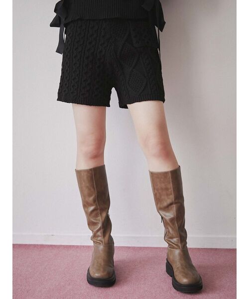 merry jenny（メリージェニー）の「ミックスケーブルニットショートパンツ（その他パンツ・レディース・アイボリー/ブラック/ブルー・FREE）」の9枚目の写真