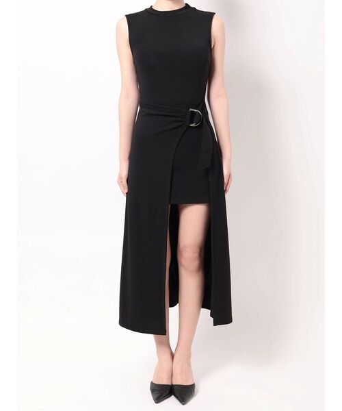 GYDA（ジェイダ）の「レイヤードデザイン ノースリーブワンピース（ワンピース・レディース・ブラック/ベージュ・FREE）」の13枚目の写真