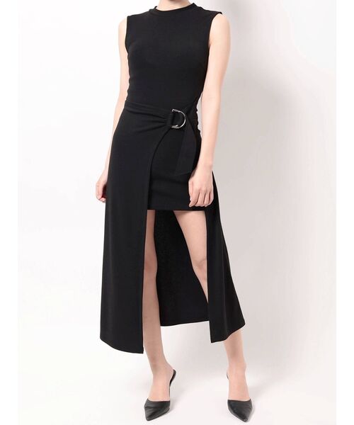 GYDA（ジェイダ）の「レイヤードデザイン ノースリーブワンピース（ワンピース・レディース・ブラック/ベージュ・FREE）」の19枚目の写真