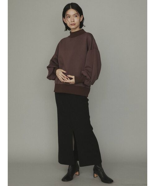 COTORICA（コトリカ）の「【THE DAYZ TOKYO】ボリュームスリーブハイネックプルオーバー（Tシャツ/カットソー・レディース・ブラック/ダークグリーン/ブラウン・FREE）」の5枚目の写真