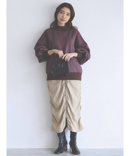 COTORICA（コトリカ）の「【THE DAYZ TOKYO】ボリュームスリーブハイネックプルオーバー（Tシャツ/カットソー・レディース・ブラック/ダークグリーン/ブラウン・FREE）」の15枚目の写真