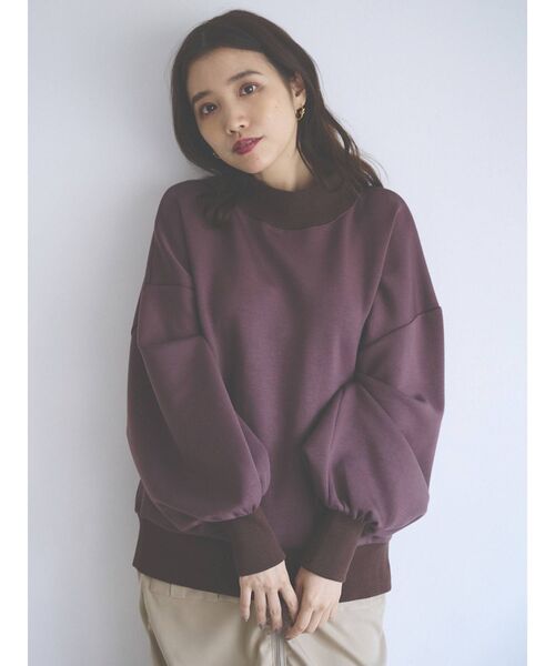 COTORICA（コトリカ）の「【THE DAYZ TOKYO】ボリュームスリーブハイネックプルオーバー（Tシャツ/カットソー・レディース・ブラック/ダークグリーン/ブラウン・FREE）」の17枚目の写真