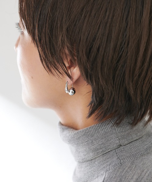雫クリア×パールピアス（ピアス（両耳用））｜ear PAPILLONNER