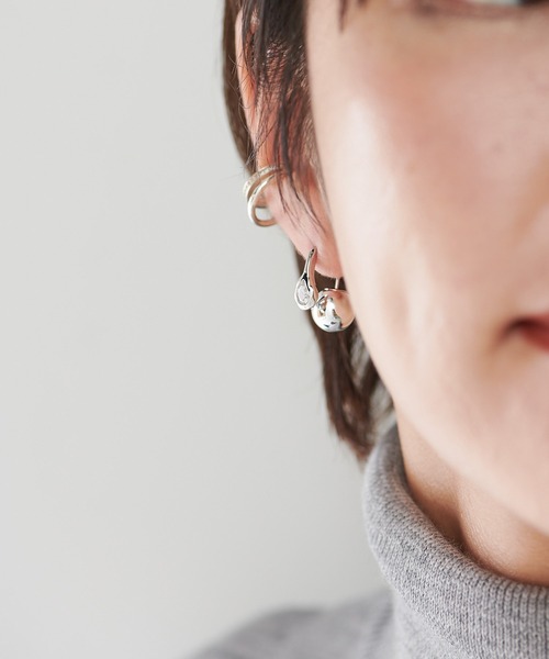 ear PAPILLONNER(イアパピヨネ)の「雫クリア×パールピアス(ピアス(両耳用)・レディース・シルバー/ゴールド・FREE)」の10枚目の写真