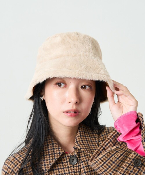 FREAK'S STORE（フリークスストア）の「【WEB限定】リバーシブルエコファーバケットハット（ハット・レディース・ブラック/ダークブラウン/ブラウン・ONE SIZE）」の11枚目の写真