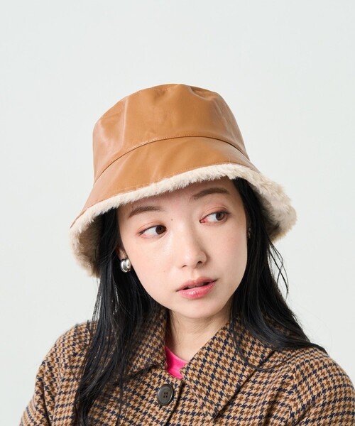 FREAK'S STORE（フリークスストア）の「【WEB限定】リバーシブルエコファーバケットハット（ハット・レディース・ブラック/ダークブラウン/ブラウン・ONE SIZE）」の9枚目の写真