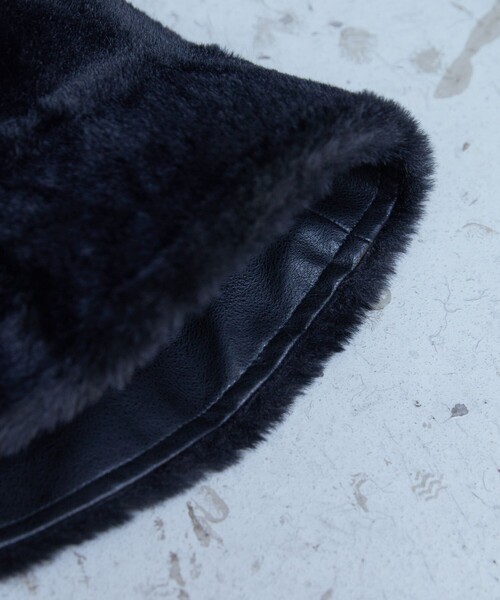 FREAK'S STORE（フリークスストア）の「【WEB限定】リバーシブルエコファーバケットハット（ハット・レディース・ブラック/ダークブラウン/ブラウン・ONE SIZE）」の12枚目の写真